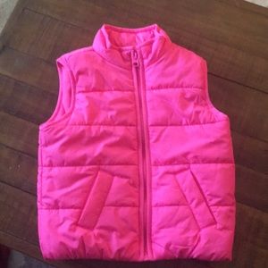 Hot pink puffy vest